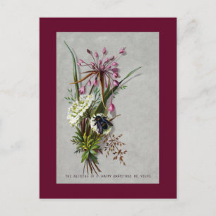 Postal Festiva Navidades de Bee and Allium Victorian
