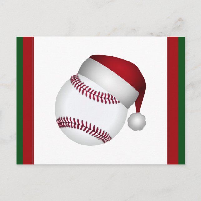 Postal Festiva Navidades de béisbol (Anverso)