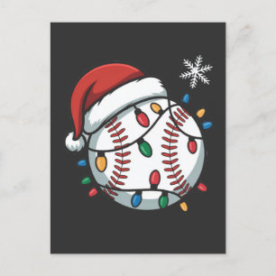 Postal Festiva Navidades de Béisbol de Snowden