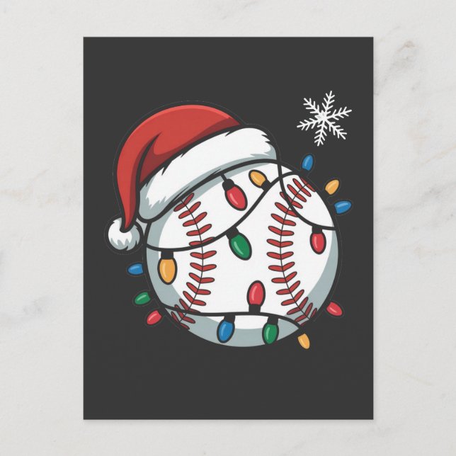 Postal Festiva Navidades de Béisbol de Snowden (Anverso)