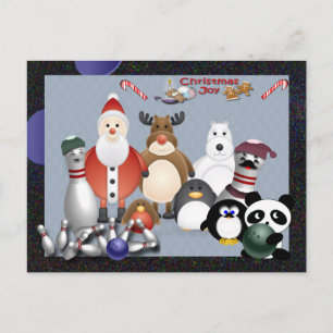 Postal Festiva Navidades de boliche