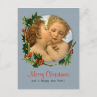 Navidades de Bouguereau First Besos para niños de