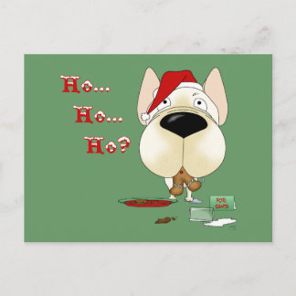 Postal Festiva Navidades de Bulldog de Francia