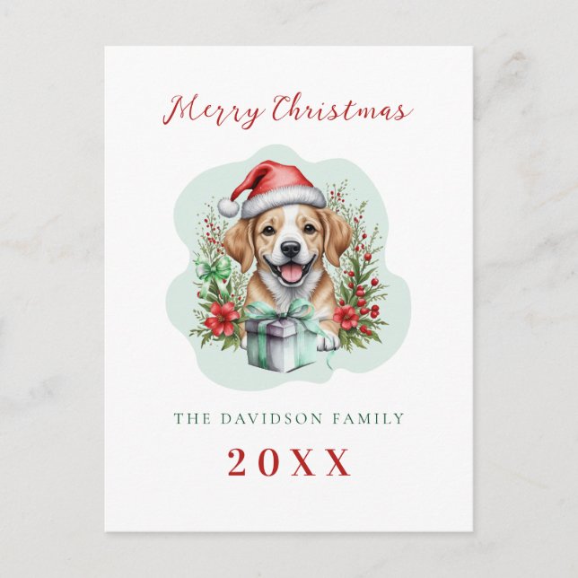 Postal Festiva Navidades de Cachorros (Anverso)