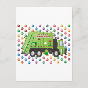 Postal Festiva Navidades de camiones de basura