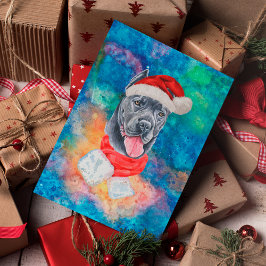 Postal Festiva Navidades de Cane Corso Breed Dog