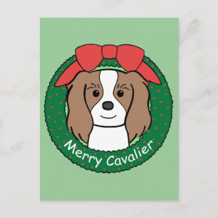 Postal Festiva Navidades de Cavalier King Charles Spaniel