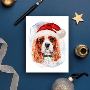 Postal Festiva Navidades de Cavalier King Charles Spaniel