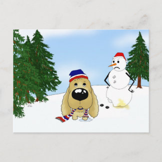 Postal Festiva Navidades de Cocker Spaniel