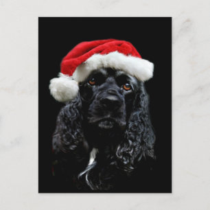Postal Festiva Navidades de Cocker Spaniel