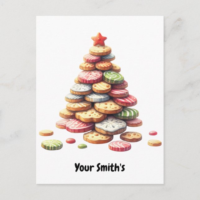 Postal Festiva navidades de cookies (Anverso)