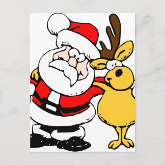 Postal Festiva Navidades de corazón de Santa Claus