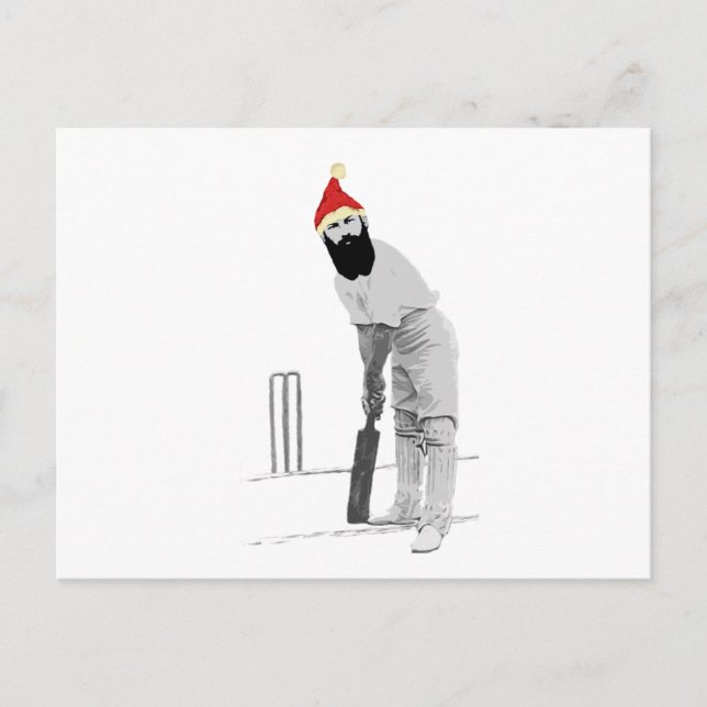 Postal Festiva navidades de cricket personalizables regalos de id (Anverso)
