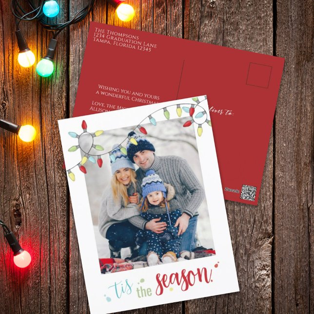 Postal Festiva Navidades de cuerda de feriado ilumina la diversió (Subido por el creador)