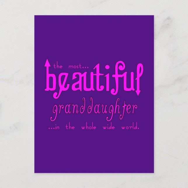 Postal Festiva Navidades de cumpleaños Fiestas Hermosa Nieta (Anverso)