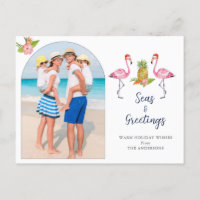 Navidades de Cute Flamingos foto feriado
