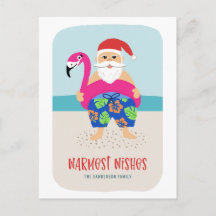 Navidades de Cute Funny Tropical Beach Santa en ju