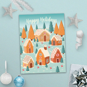 Postal Festiva Navidades de Cute Happy Holidays