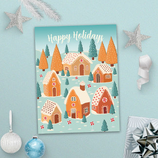 Postal Festiva Navidades de Cute Happy Holidays