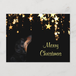 Postal Festiva Navidades de Dachshund