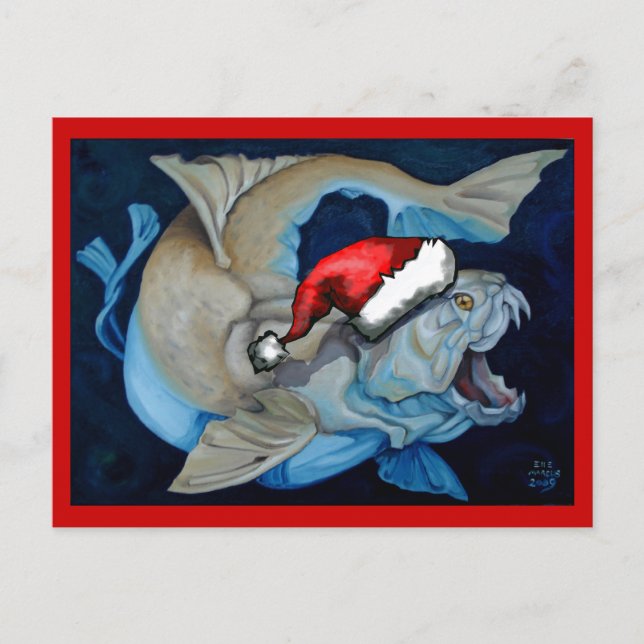 Postal Festiva Navidades de Dunkleosteus (Anverso)
