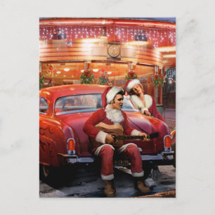 Postal Festiva Navidades de Elvis y Marilyn