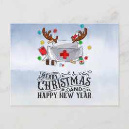 Postal Festiva Navidades de enfermería