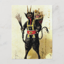 Postal Festiva Navidades de feriado malvados Krampus Scary Demon
