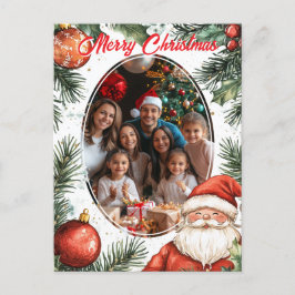 Postal Festiva Navidades de fiestas enmarcadas