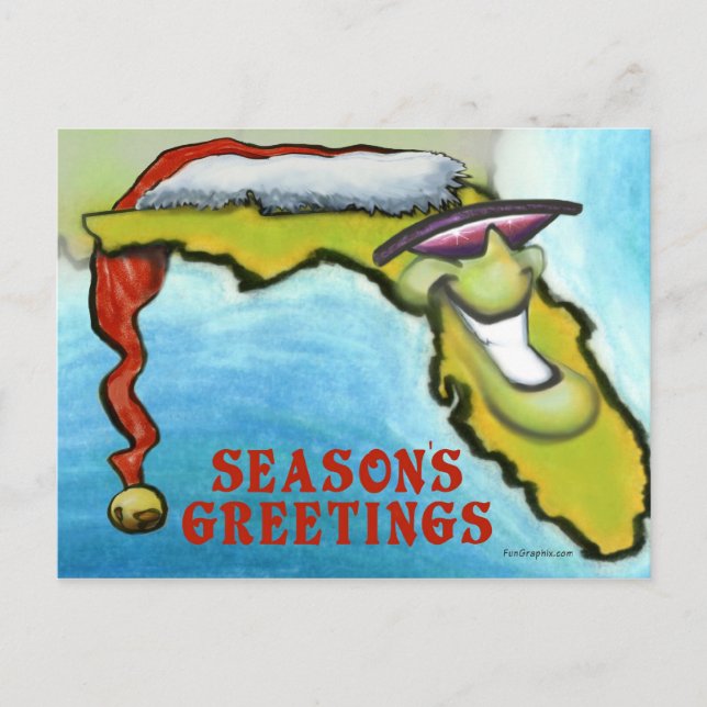 Postal Festiva Navidades de Florida (Anverso)