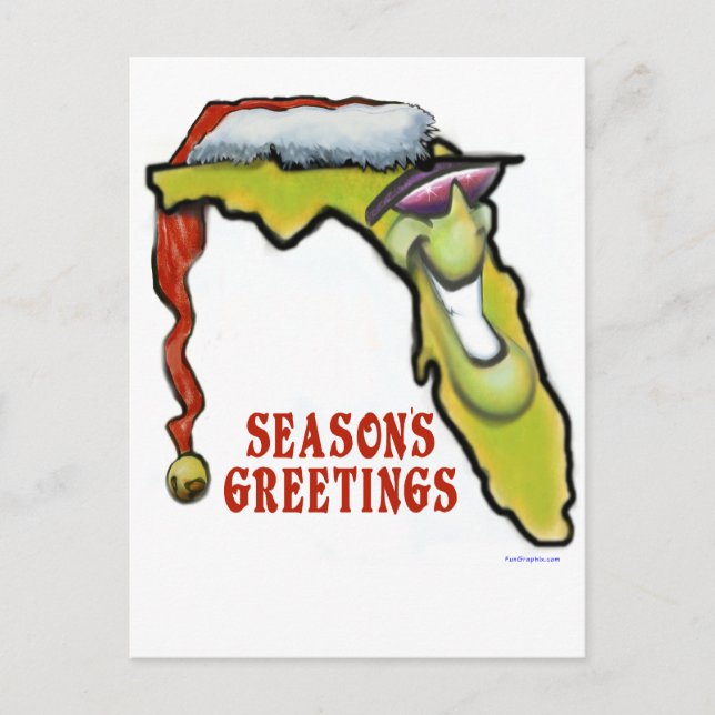 Postal Festiva Navidades de Florida (Anverso)