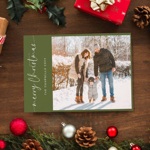 Postal Festiva Navidades de fotografía de familia Personalizado m