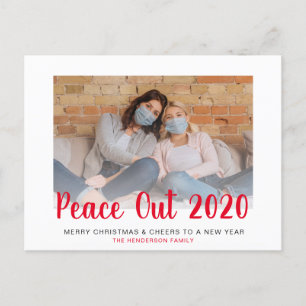 Postal Festiva Navidades de fotografía de Red Peace Out 2020 Año 