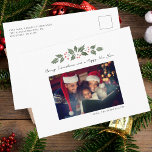 Postal Festiva Navidades de fotografía familiar<br><div class="desc">Una tarjeta de foto navideña que puedes personalizar fácilmente. Agregue su foto y cambie la redacción y los nombres haciendo clic en el botón "Personalizar". (1) Para una mayor personalización, haga clic en el enlace "personalizar adicional" anidado bajo el botón "Personalizar" y utilice nuestra herramienta de diseño para modificar esta...</div>