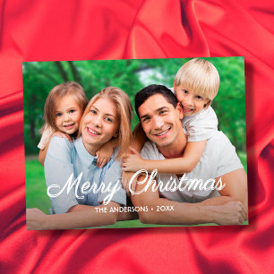 Postal Festiva Navidades de fotografía modernos guión elegante