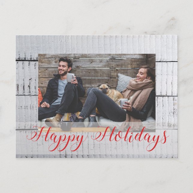 Postal Festiva Navidades de fotografía personalizado (Anverso)