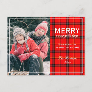 Postal Festiva Navidades de fotos familiares de Merry Everything