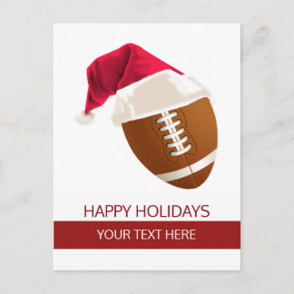 Postal Festiva Navidades de fútbol Bolas de Santa Hat
