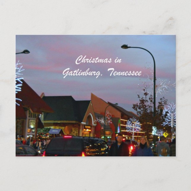 Postal Festiva Navidades de Gatlinburg, Tennessee (Anverso)