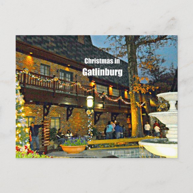 Postal Festiva Navidades de Gatlinburg, Tennessee (Anverso)