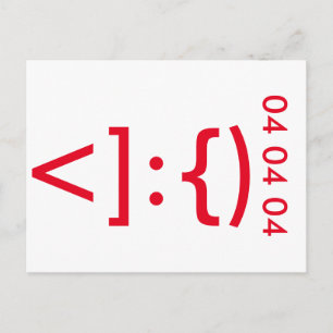 Postal Festiva Navidades de Geeky Santa Claus Emoticon