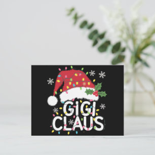 Postal Festiva Navidades de Gigi Claus alumbran a la familia Paja