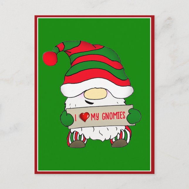 Postal Festiva Navidades de Gnome (Anverso)