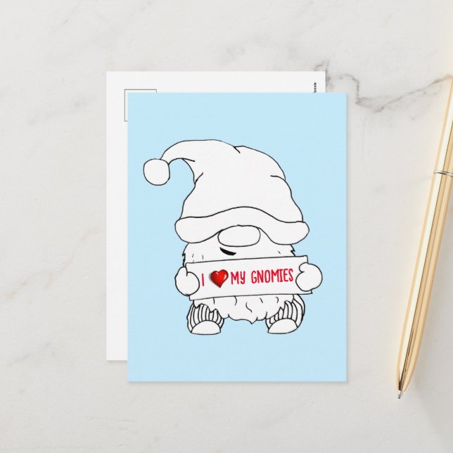 Postal Festiva Navidades de Gnome (Anverso/Reverso In Situ)