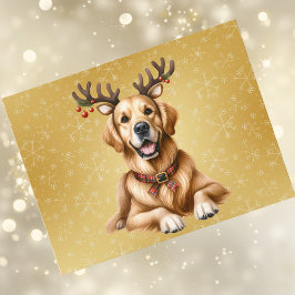 Postal Festiva Navidades de Golden Retriever