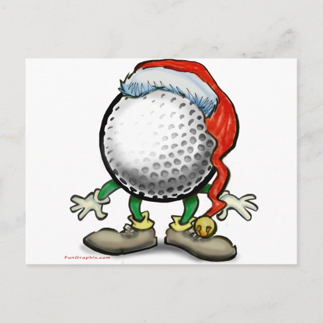 Postal Festiva Navidades de golf (Anverso)