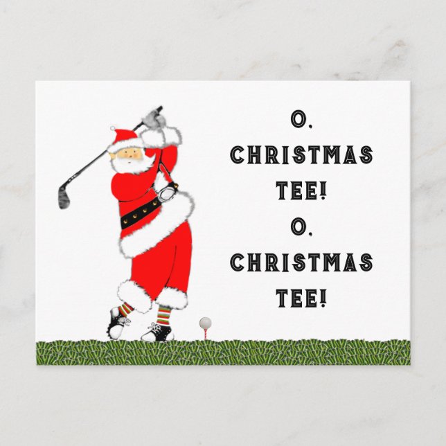Postal Festiva Navidades de golf (Anverso)