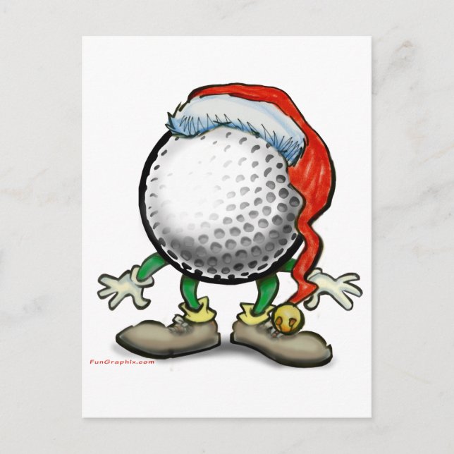 Postal Festiva Navidades de golf (Anverso)
