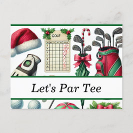 Postal Festiva Navidades de golf en julio para golfistas con Sant