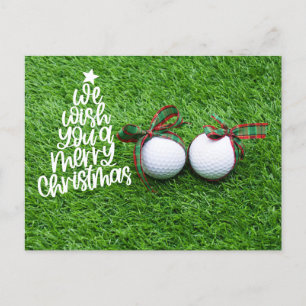 Postal Festiva Navidades de golf temáticos para golfistas